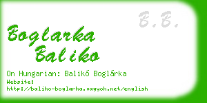boglarka baliko business card