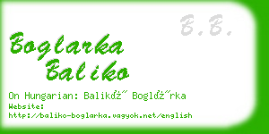 boglarka baliko business card
